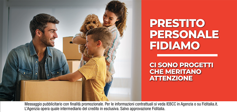Agenzia Extrafin S.r.l. Fiditalia | Genova, La Spezia | Prestito Personale Fidiamo - Ti aspettiamo per realizzare i tuoi progetti. Messaggio pubblicitario con finalità promozionale. Per le informazioni contrattuali si veda IEBCC in Agenzia o su Fiditalia.it. L’Agenzia opera quale intermediario del credito in esclusiva. Salvo approvazione Fiditalia.